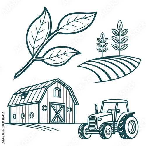 Farm life illustration