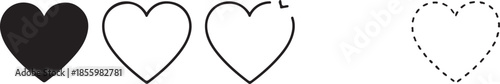 Heart Icons in Different Styles vector c2c222ed87fe828b80a4c8bbaafa839bdr