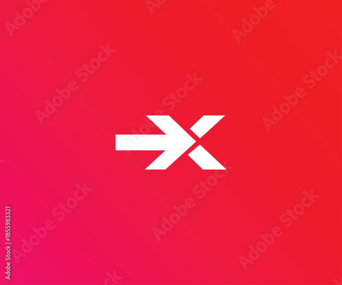 Letter X Rising Arrow Success Logo for Financial Growth