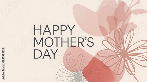 Happy Mother's Day greeting with elegant floral design