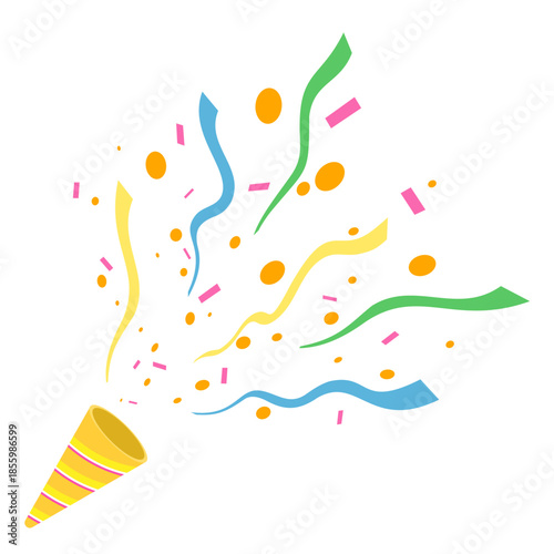 華やかに放たれたパーティークラッカー