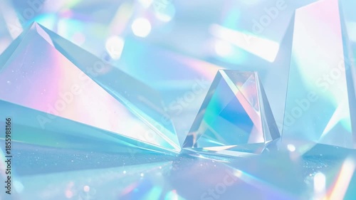綺麗なクリスタルの背景テクスチャ　　水色