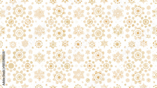 Delicate floral pattern with beige and white hues a repeating background design
