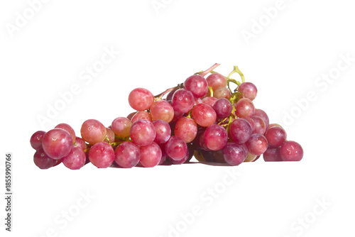 A bunch of ripe, juicy grapes. This image features a collection of plump, red grapes, perfect for a refreshing treat.