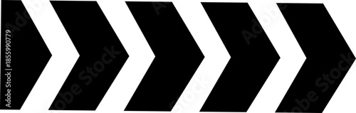 Black Racing Stripes Flat Style Vector Icon Speed Mark Symbol and Dynamic Outline Graphic Featuring Motion Lines, Chevron Arrows and Fast Design Elements