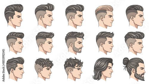 Collection of Modern and Classic Male Hairstyles for Diverse Preferences