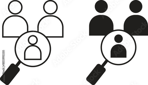 Finding the right person in a group of candidates through a magnifying glass