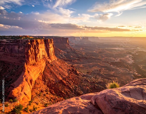 Stunning Sunrise Over Canyon Landscape.