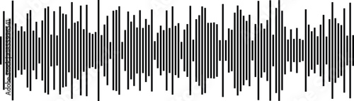 Minimalist Black Audio Waveform Equalizer Display Vector