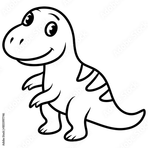 tyrannosaurus animal character vector icon 
