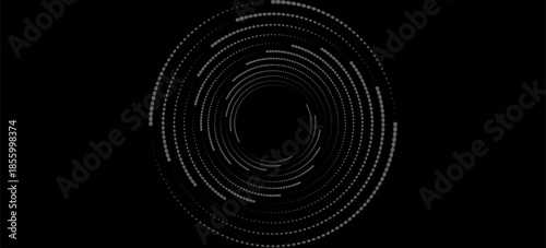 Halftone circular dotted frames set. Circle dots texture isolated on white background. Spotted spray texture. Vector abstract design element spiral circle sound wave vector dots circle