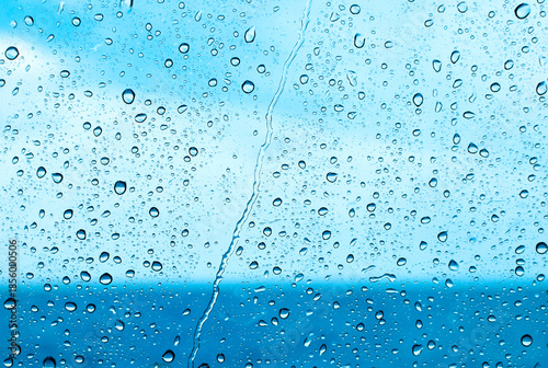 Water drops on glass