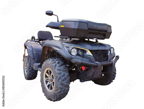 horizontal photography of all terrain vehicle ATV with no background white hd high quality wallpaper background perfect for campaigns