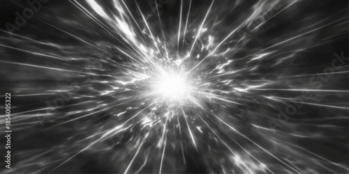 A futuristic blue vortex of light and energy bursts through space in an abstract fractal explosion background featuring a motion blur pattern and a shining star effect on a black textured backdrop