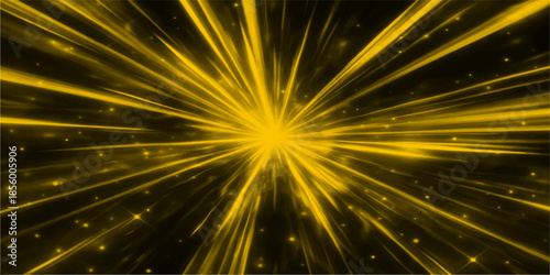 Bright fireworks explode like glowing stars in the black night sky creating a colorful abstract motion design with shiny fractal energy and a flash of light for a festive Christmas celebration