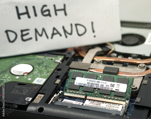 RAM and Hard Drive Supply Shortage Concept
