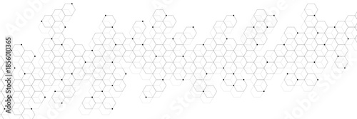Molecular structure and genetic engineering DNA concept with hexagons pattern. Healthcare and medical background. Suitable for scientific research, technology and science. Vector