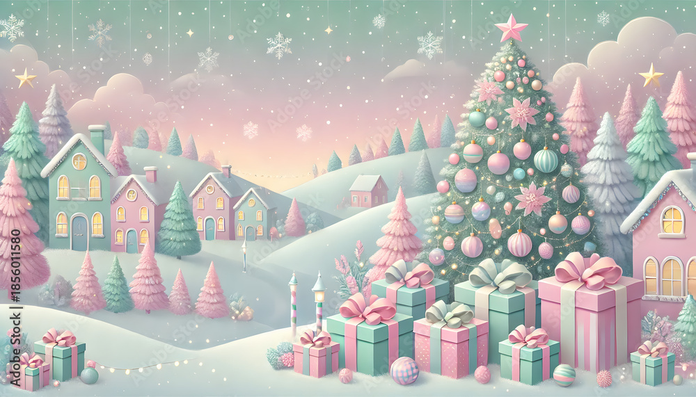 Obraz premium Christmas Pastel