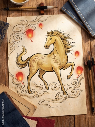 Decorative Horse Illustration