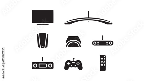 Modern electronic devices and accessories displayed on a clean white background