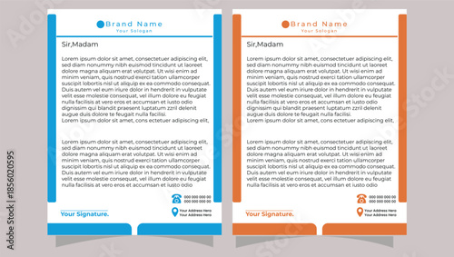 Modern corporate letterhead template design.