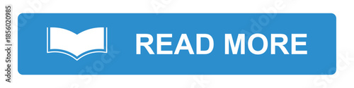 Read More Web Button with Blue Background and Open Book Icon for Online Content Navigation