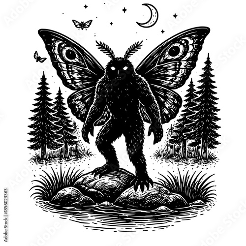 Mothman Drawing