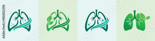 Lungs with swoosh medical logo respiratory health pulmonology clinic breathing care icon
