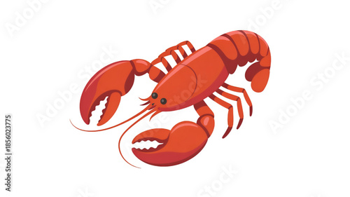 Red Lobster Isolated on White Background