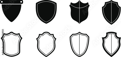 Collection of various shield shapes and designs