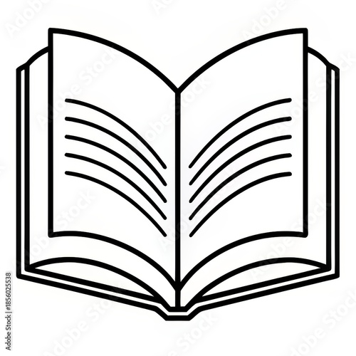 open book outline icon