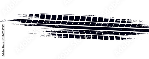 Tire tread marks, drift, motorsport, motocross, rally, tread mark with skid, grinding, splash effect. Graphic set of tire treads, wheel texture, car racing. Vector collection, wheel treads on asphalt