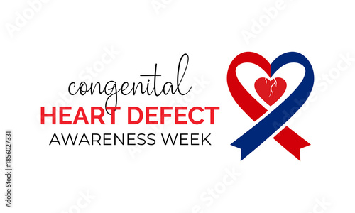 Congenital Heart Defects Awareness Week observed in February. Medical holiday concept background suitable for banners, posters, cards, and placards with clear text space and standard color palette.