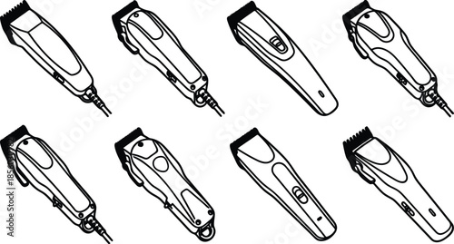 Collection of Hair Clippers in Various Designs