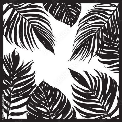 Wallpaper Mural Tropical Palm & Monstera Leaf Silhouette Art Bundle

Jungle Leaves Black Botanical Silhouette Collection

Editable Tropical Foliage Silhouette Design Set Torontodigital.ca