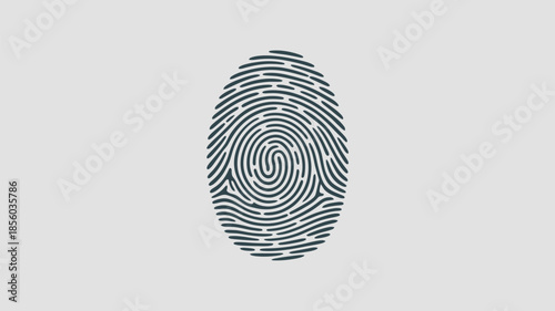 Close up of a detailed human fingerprint on a plain background