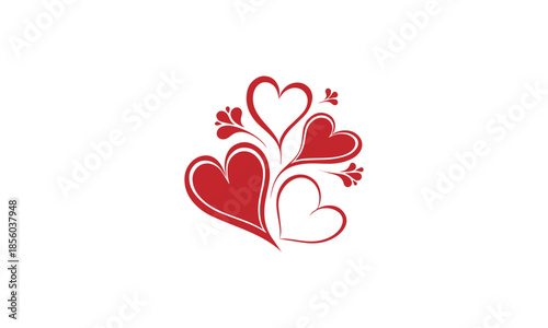 Hearts Set Clipart – Cute Romantic Love Icons Collection