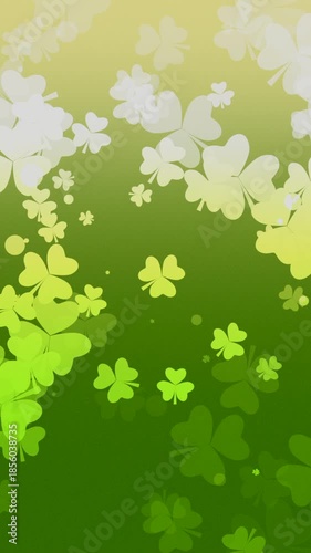 Wallpaper Mural Dynamic Visual Featuring Glowing Clovers And Shimmering Elements Perfect For Festival Advertising Torontodigital.ca