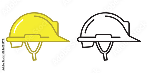 Two hard hats side by side