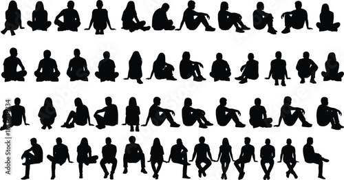 Large Collection of Men and Women in Casual Poses for Banners, Backgrounds, Socializing, and Lifestyle Graphic Design Content