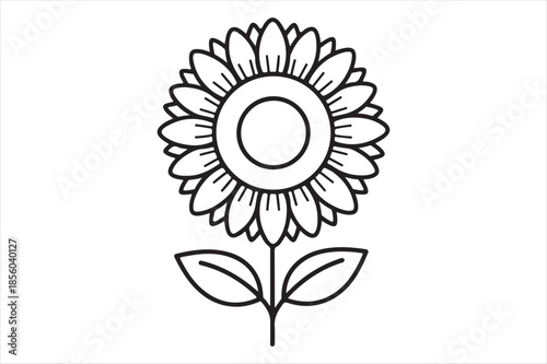 Simple sunflower drawing