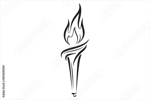 Flame torch illustration