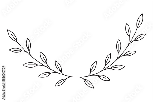 Delicate leafy branch design