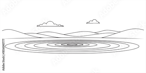 Serene mountain lake reflection