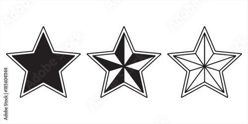 Three unique star designs