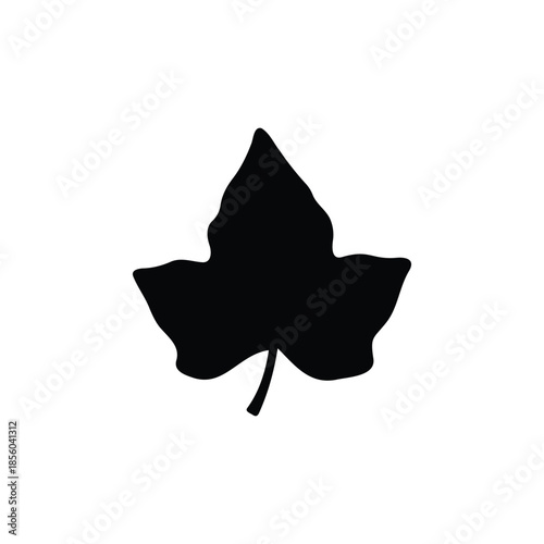 ivy leaf silhouette icon vector flat design.
