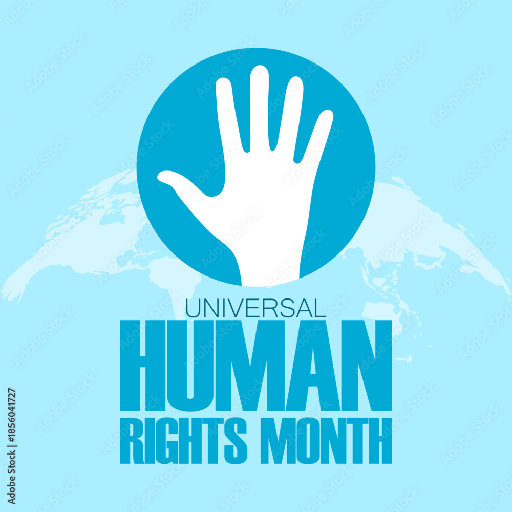 Obraz premium vector graphic of Universal Human Rights Month ideal for Universal Human Rights Month celebration