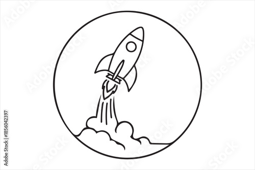 Rocket launching into space