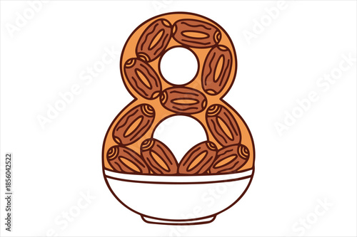 Pretzel shaped as the number eight