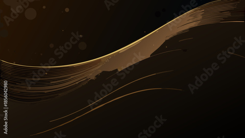 Elegant dark brown abstract background with flowing lines and subtle highlights